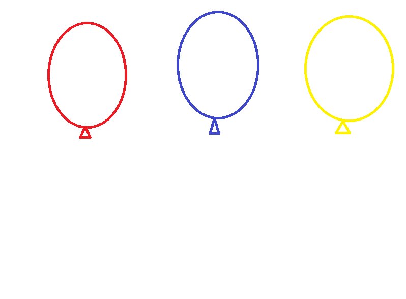 Шарики без ниточек для рисования