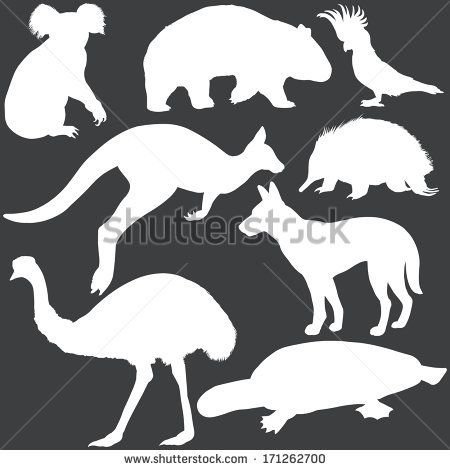 Животные Австралии вырезать