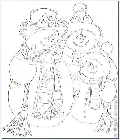 Новогодние вытынанки на окна дед Мороз, Снеговик, Снегурочка