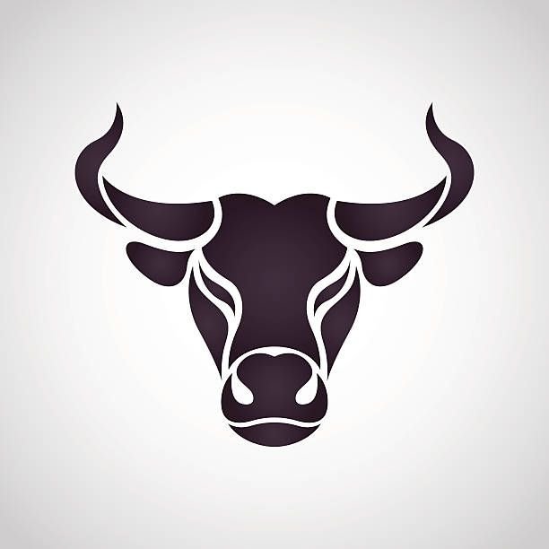 Силуэт головы быка