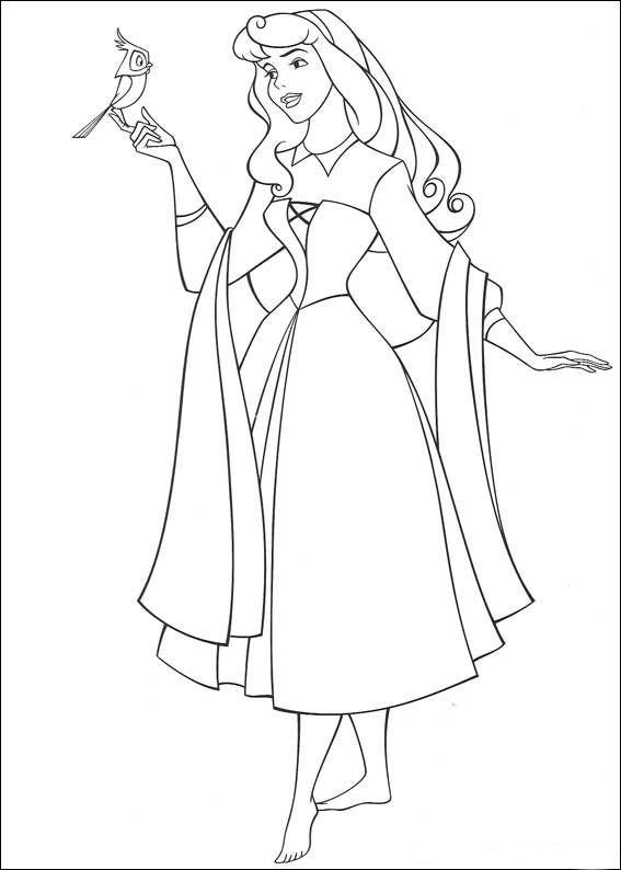 Раскраски принцессы Диснея Аврора