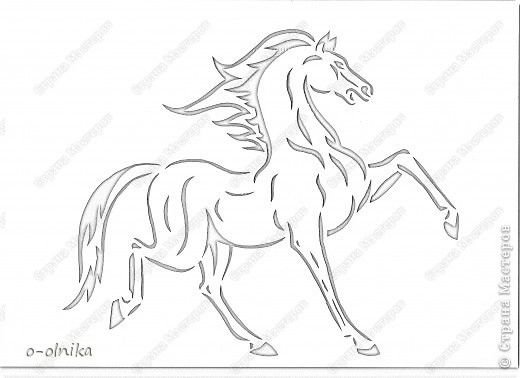 Трафарет лошадки для вырезания
