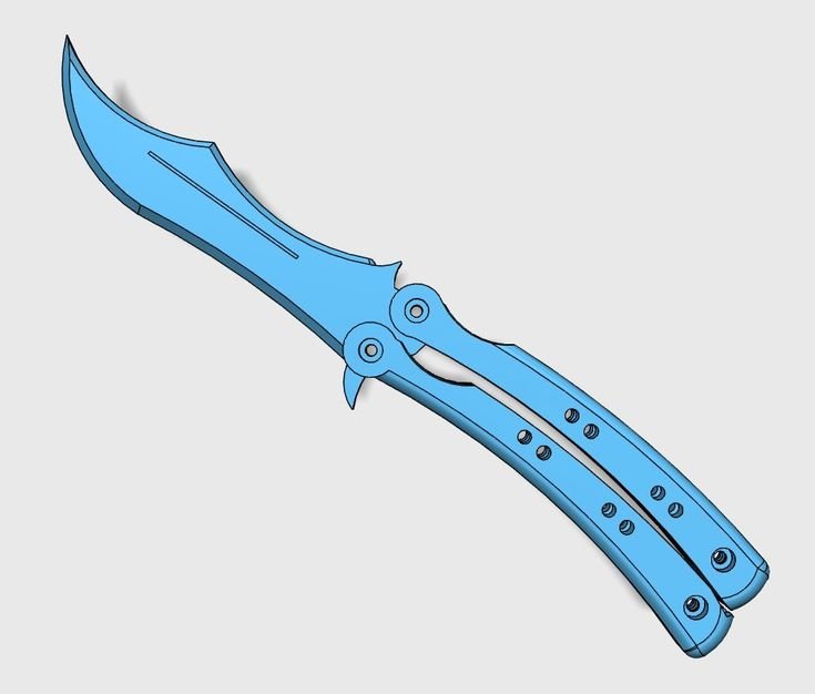 Трафарет ножа бабочки из СТЕНДОФФ 2