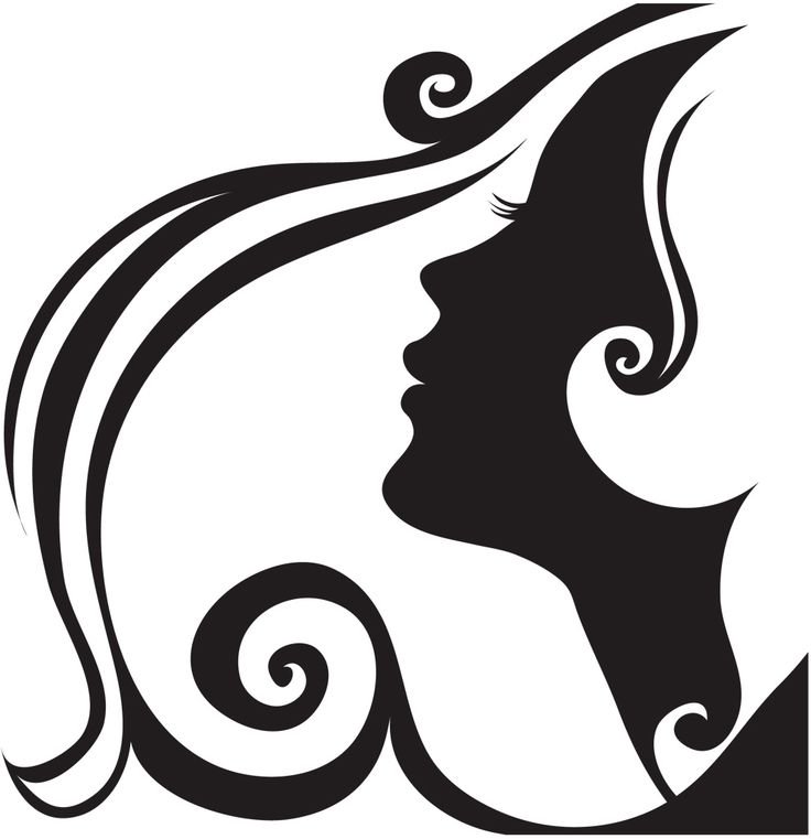 Контур женского лица