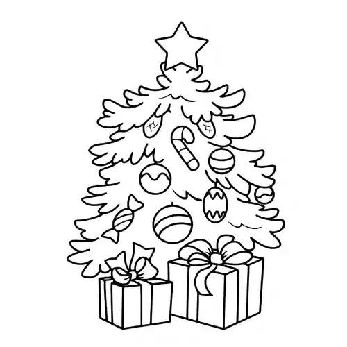 Елочка раскраска