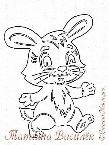 Вытынанка кролик