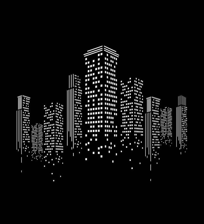 Силуэт небоскребов