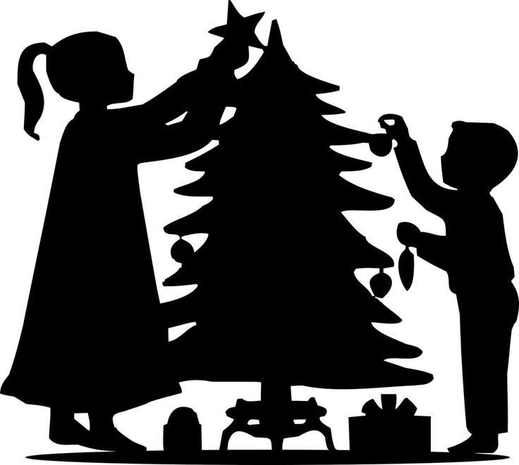 Новый год силуэт