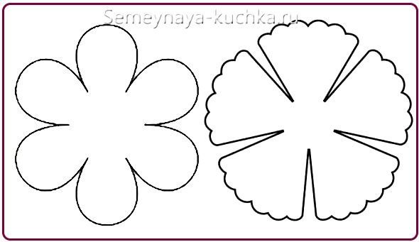 Шаблоны цветов для вырезани