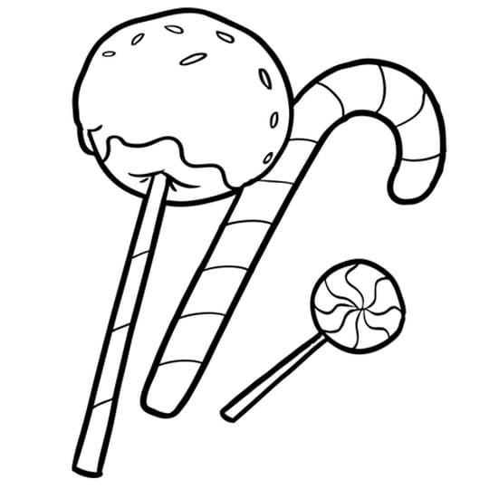 Раскраска леденец