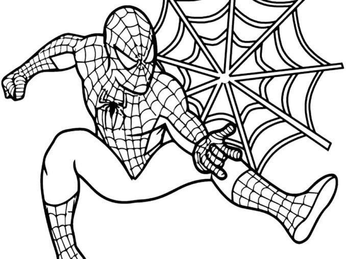 Человек паук картинки раскраски
