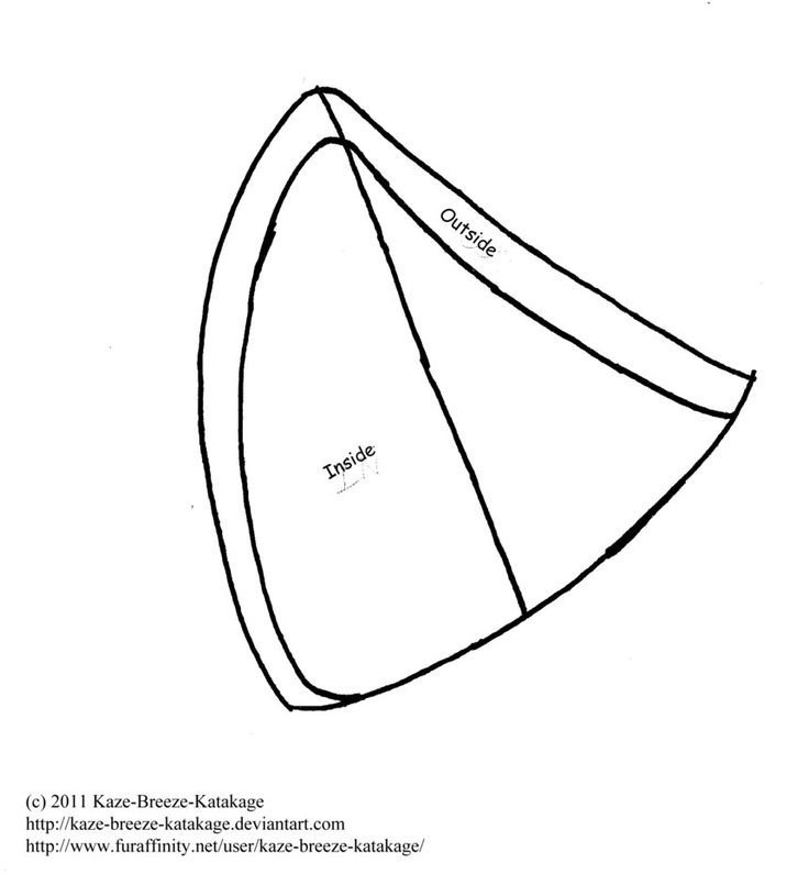 Кошачьи ушки выкройка