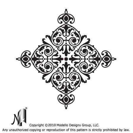 Трафарет медальон распечатать