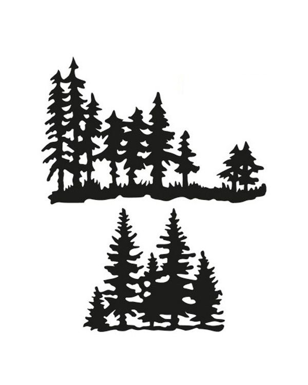 Силуэты елей