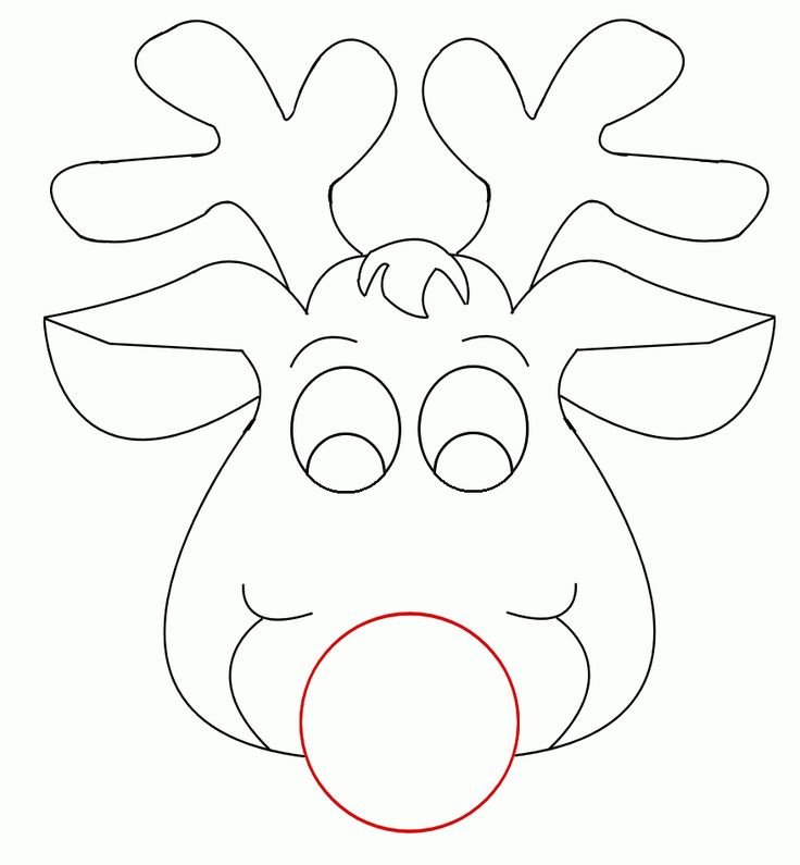 Голова оленя трафарет для вырезания