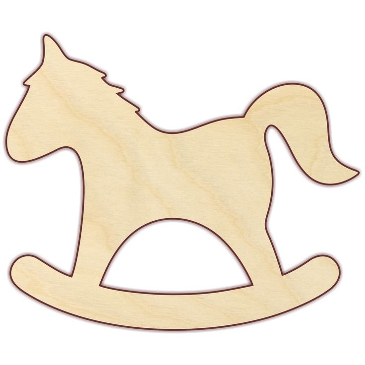 Лошадка качалка трафарет для вырезания