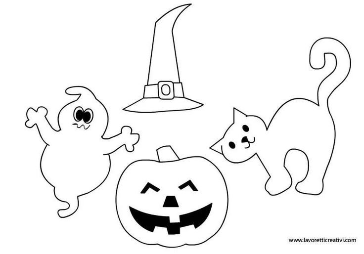 Трафареты фигурок на Хэллоуин