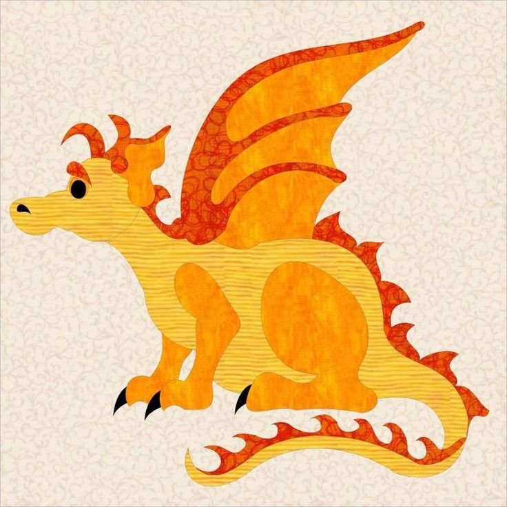 Лоскутная аппликация дракон