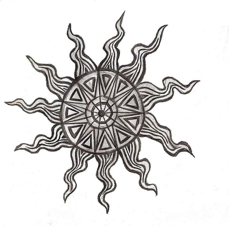 Тату солнце эскизы