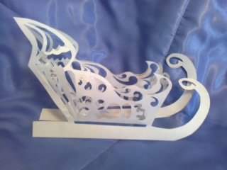 Сани для снежной королевы из картона