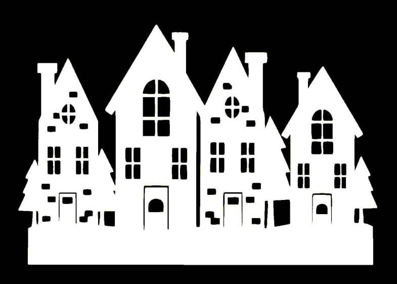 Вытынанки домики