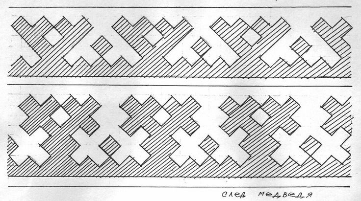 Орнамент заячьи уши Ханты и манси