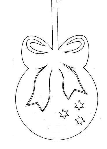 Новогодний шарик трафарет для вырезания