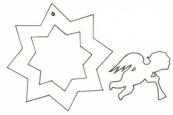 Рождественская звезда трафарет