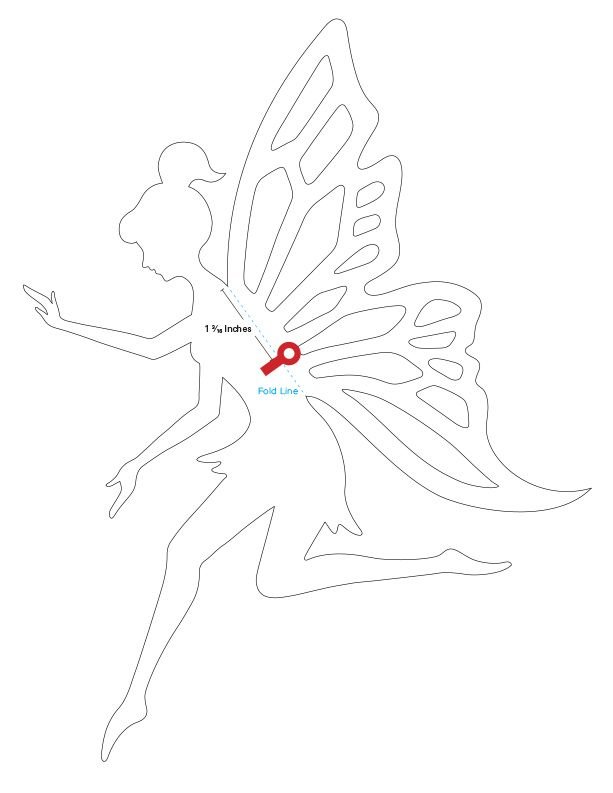 Трафарет феи на стену