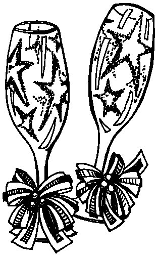 Бокал трафарет