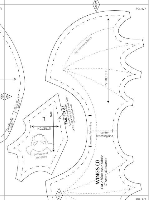 Выкройки игрушек из фетра ночная фурия