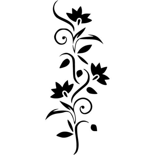 Цветочный орнамент трафарет