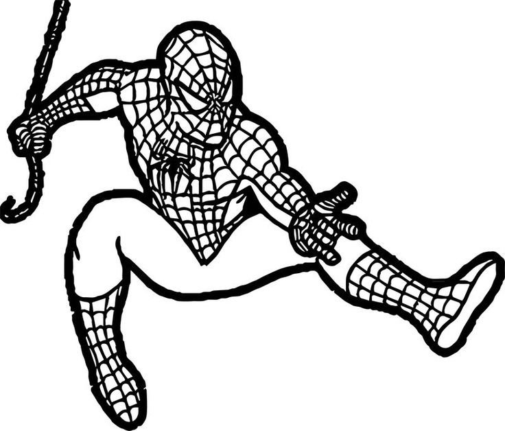 Человек паук разукрашка