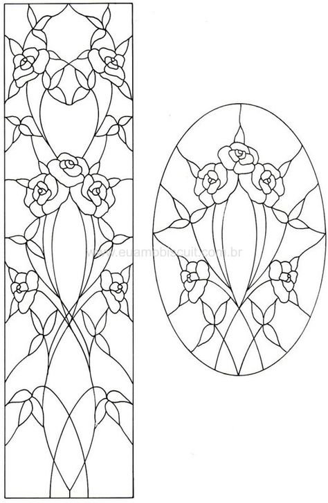 Трафарет для витража на стекле