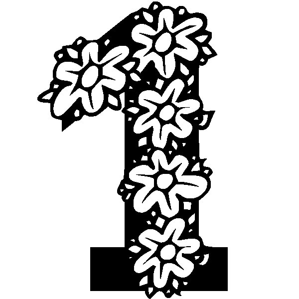 Красивая цифра 1