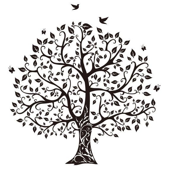 Силуэт дерева