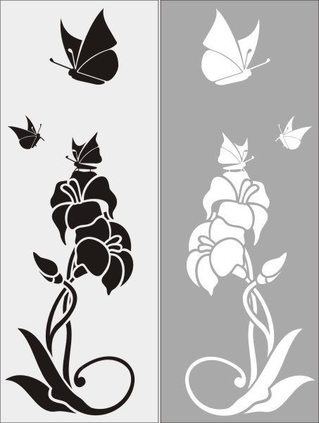 Трафарет на дверь