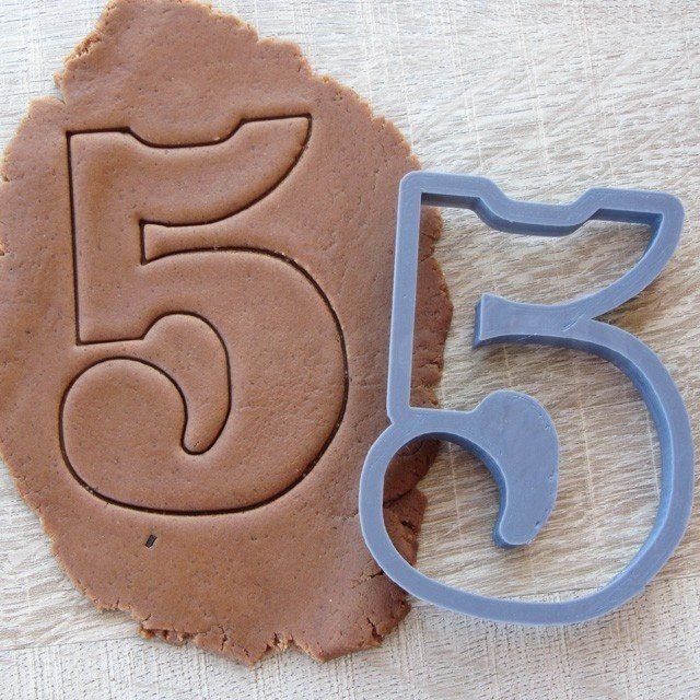 Цифра 5 вырубка для пряника