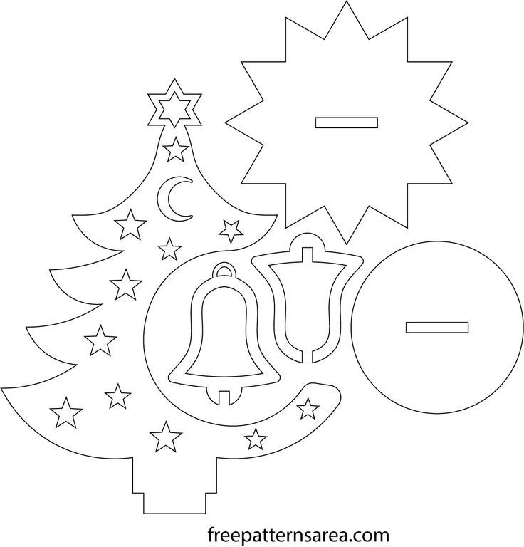 Трафареты на поделки к новому году