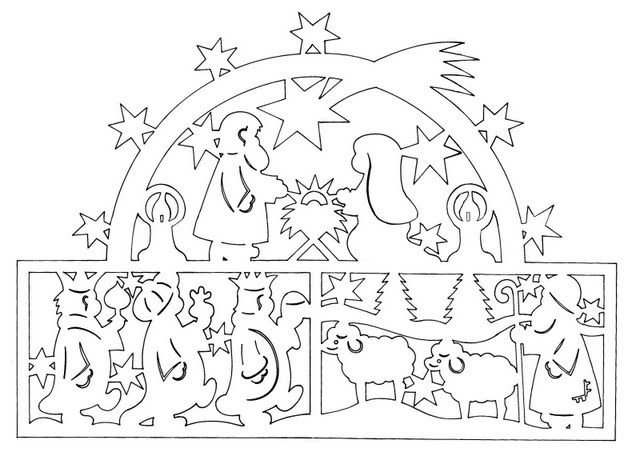 Схемы новогодних вытынанок