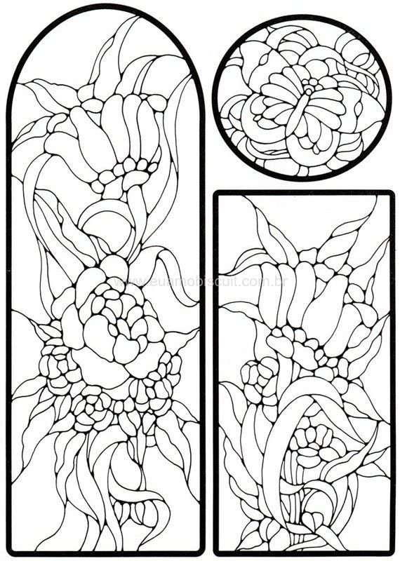 Эскиз витража в цвете