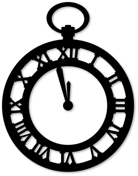 Карманные часы силуэт