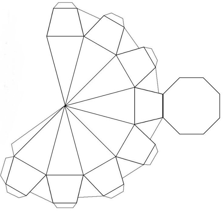Паперкрафт Алмаз схема