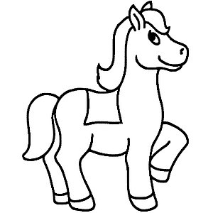 Трафарет лошадки для детей