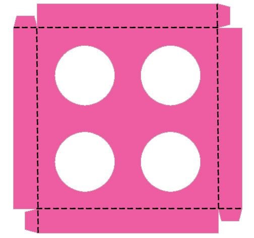 Развертка коробки для кексов