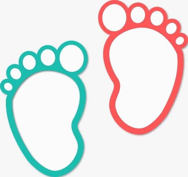 Трафарет отпечаток ноги