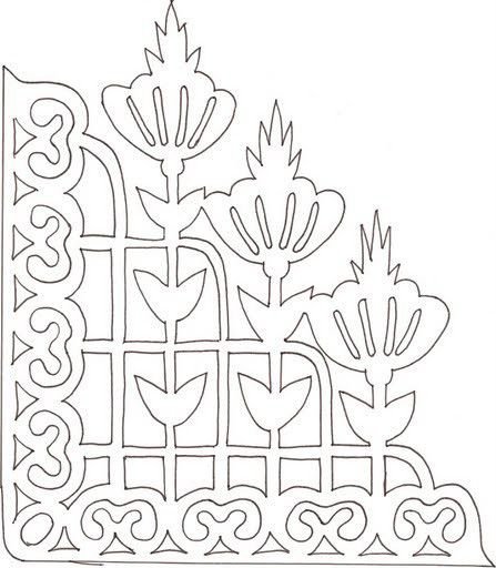 Вытынанка красивые цветы