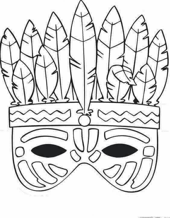 Маска раскраска для детей