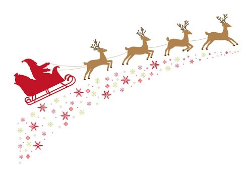 Оленья упряжка Деда Мороза