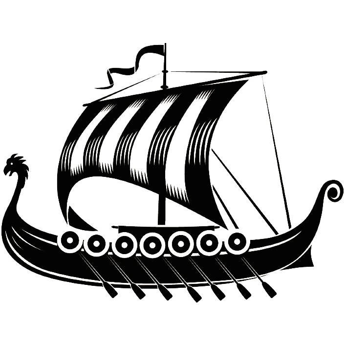 Драккар викингов вектор